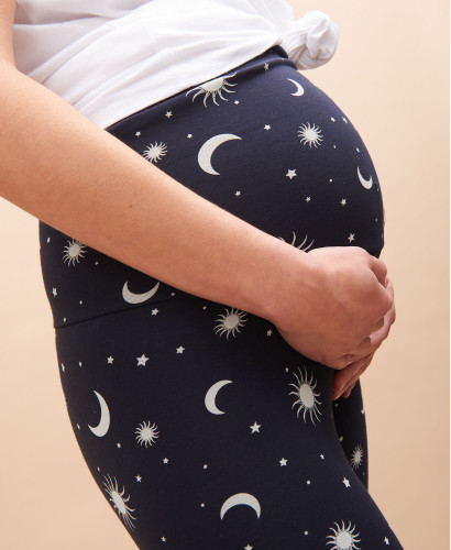 Leggings Schwangerschaft Karos l Leggings Cool & Essentials Schwangere Frau -  Astro 