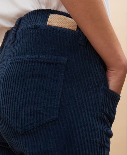 Navy Corduroy Cotton Maternity Pants