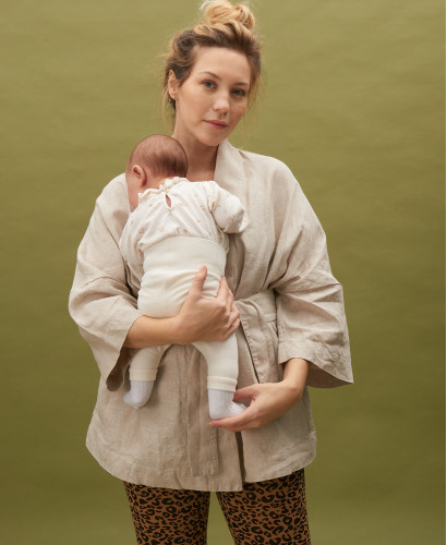 Kimono de maternité 100% lin de haute qualité