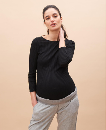sophie black modal pregnancy top