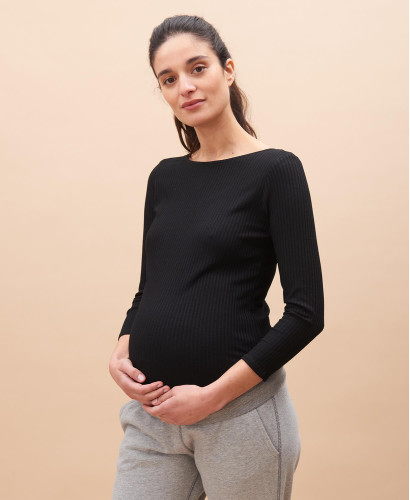 sophie black modal pregnancy top