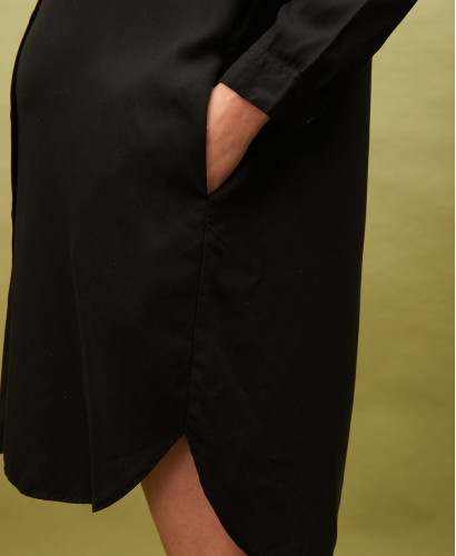 Colette Black Tencel Pregnancy Shirt Dress