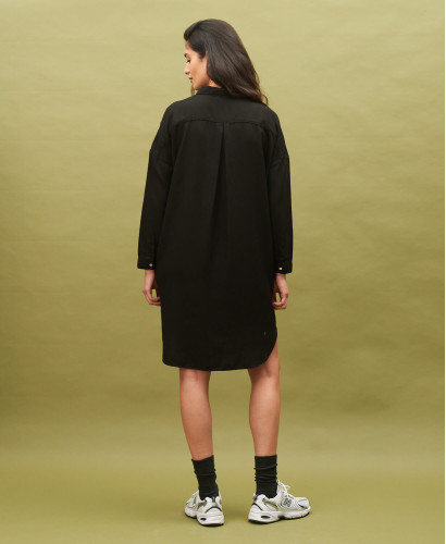 Colette Black Tencel Pregnancy Shirt Dress