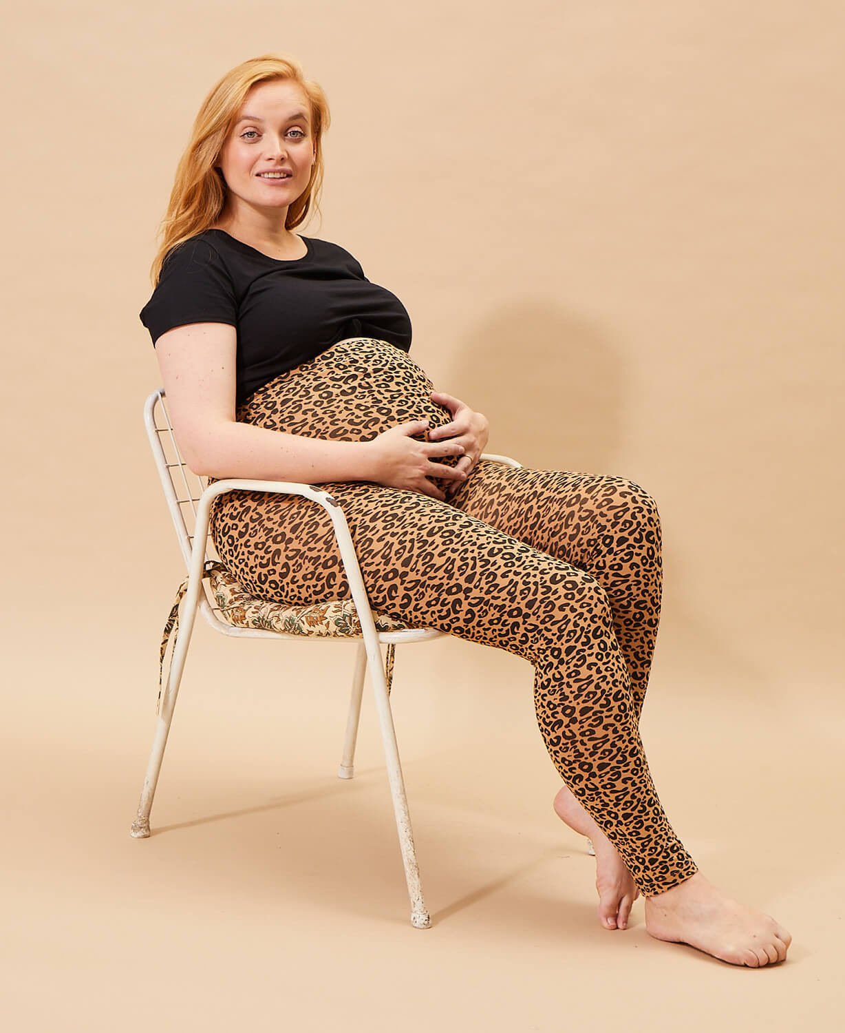 Organic Cotton Leopard Pregnancy Leggings