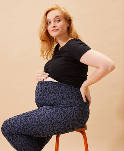 Liberty Pregnancy Leggings l Best Quality Maternity Basics & Essentials -  Blue 