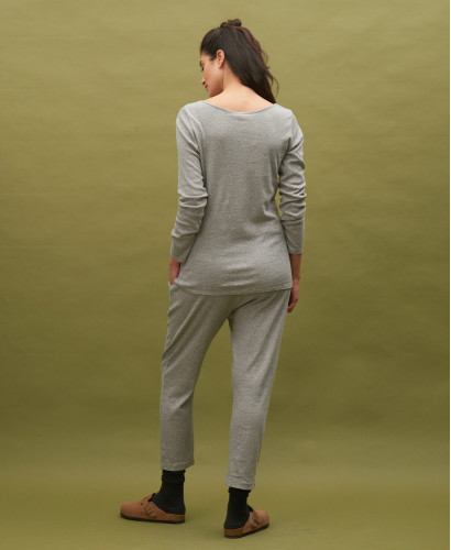 Marlowe Organic Cotton Grey Pajamas