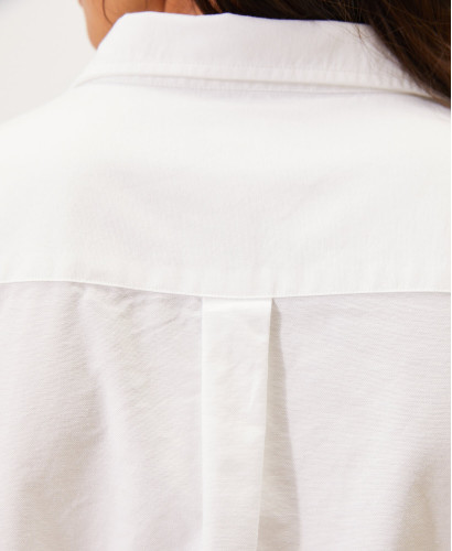 Justine White Cotton Pregnancy Shirt