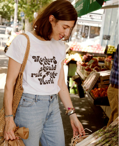 t-shirt à message - mothers should rule the world