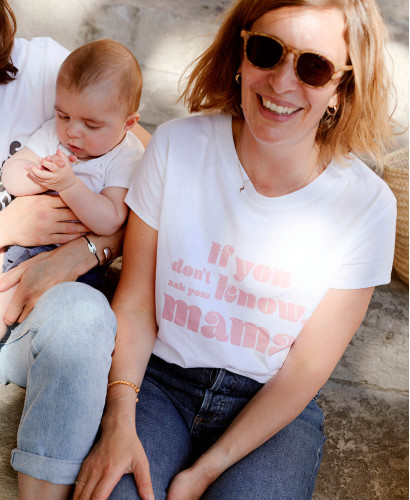 T-shirt À Message Fête des Mères l Hauts Maternité Cool & Originaux -  If you don't know ask your mama 