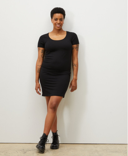 lison modal black pregnancy dress