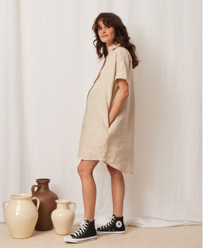 Alice Linen Pregnancy Dress I Eco-responsible & Ethic Maternity Dress