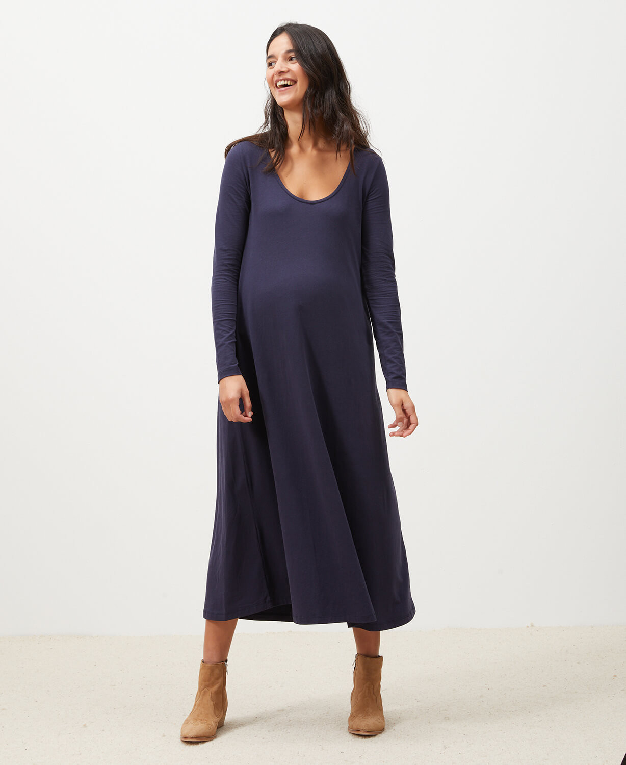 Virginia blue Modal Pregnancy Dress