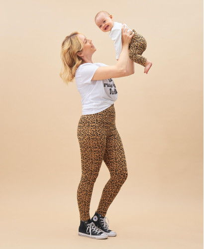 organic cotton leopard kids leggings
