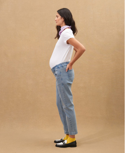 Light Blue Straight Pregnancy Jeans