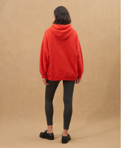 hoodie grossesse coton rouge