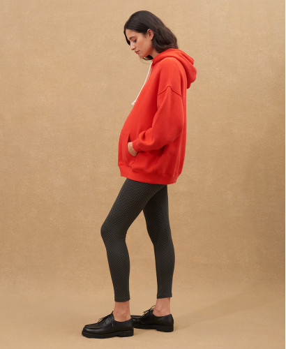 Cotton Red Pregnancy Hoodie