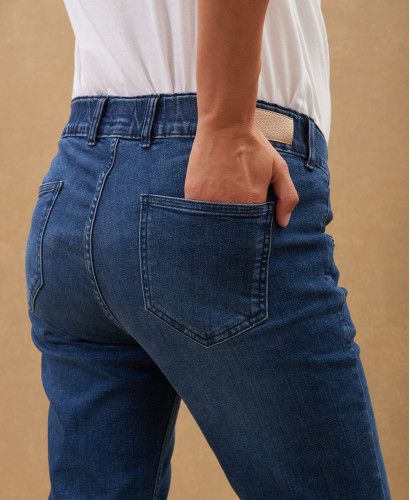 Blue Straight Pregnancy Jeans Without Bump Cover | Sustainable Jeans -  Blue 
