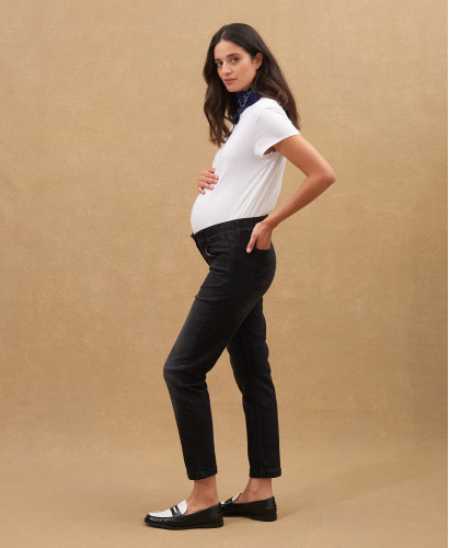 Black Straight Pregnancy Jeans