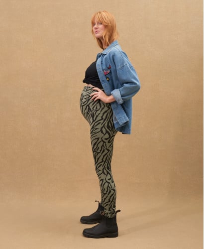 Organic Cotton Zebra Pregnancy Leggings