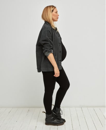Combinaison Grossesse Sans Couture Côtelé Bambou