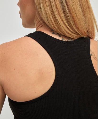 Brassière Grossesse Sans Couture Côtelé Coton Bio Noir
