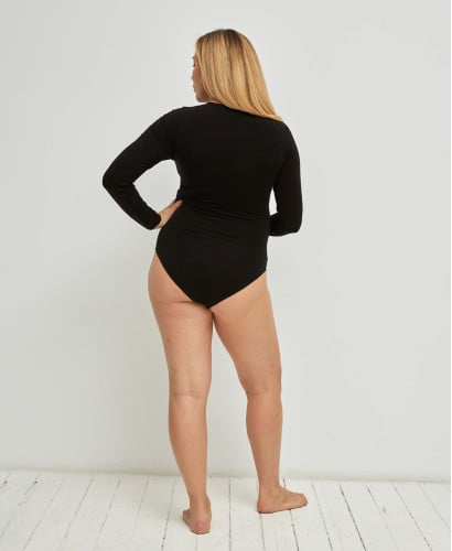 Nahtlose Schwangerschaft Body Bambus Schwarz