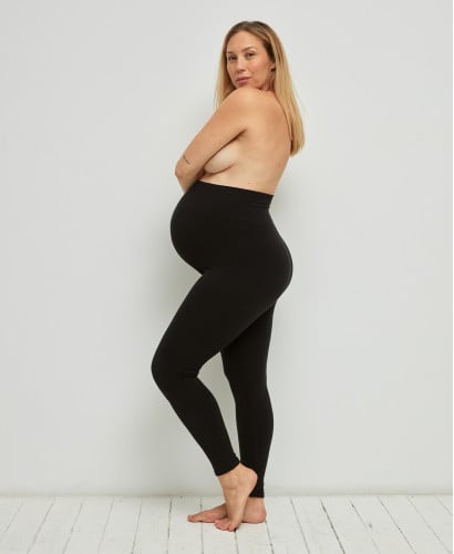 Organic Cotton Rib Seamless Pregnancy Leggings