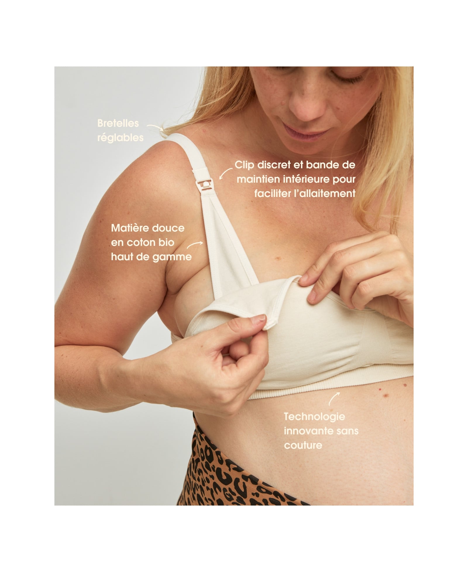 Soutien-Gorge Allaitement Grossesse Sans Armature 90% Coton – Confort Ultime Et Maintien Parfait