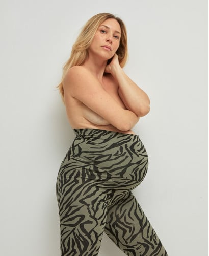 Leggings Schwangerschaft Zebra Bio Baumwolle