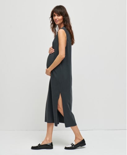 Charlie Vintage Black Cotton Pregnancy Dress