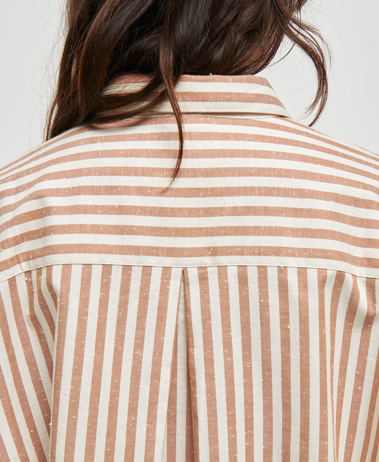 Juliette Cotton Pregnancy Striped Beige Shirt