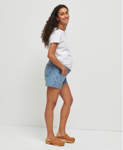 short grossesse denim light