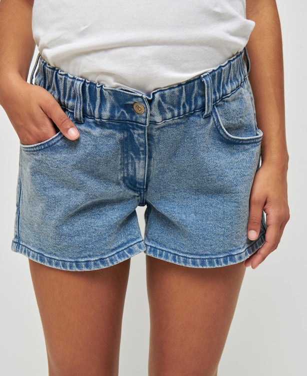 short grossesse denim light
