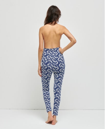 Schwangerschaft-Leggings aus Bio-Baumwolle Blumen