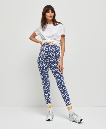 Organic Cotton Vintage Flowers Pregnancy Leggings