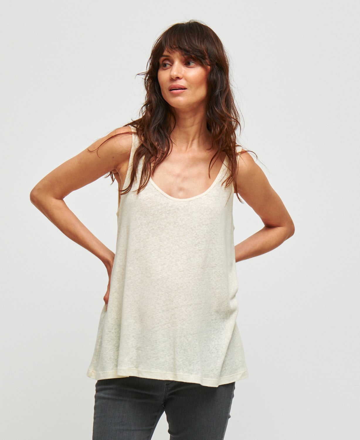 Haut Débardeur Iro Modèle Dyshe épaulettes Coton Blanc Taille S 36 - Neuf Avec Imperfections