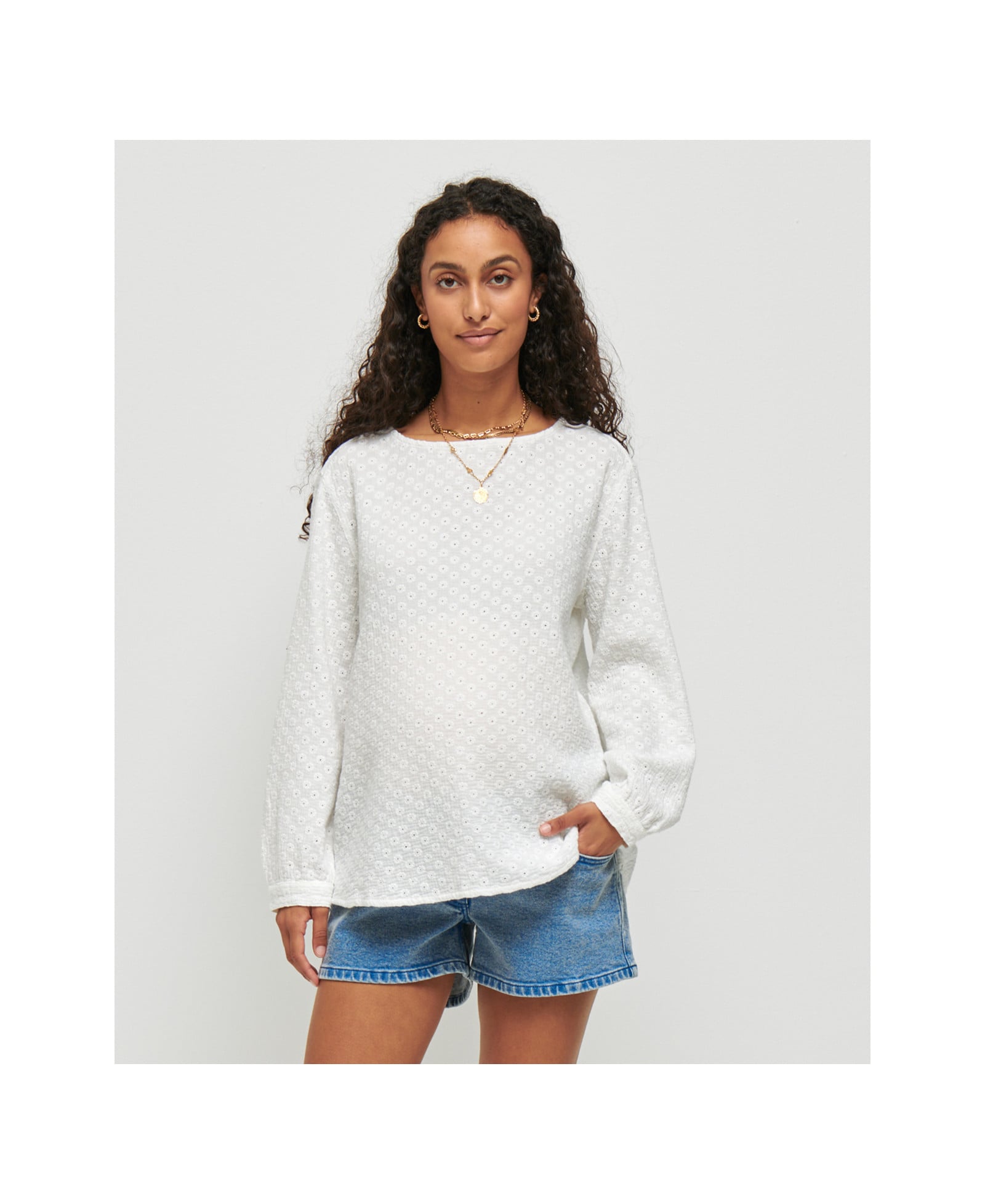T-shirt Maternité Drôle Et Mignon - Modèle Rayé, Manches Courtes - En Polyester, Coupe Régulière - Pour Quotidien Grossesse - 9