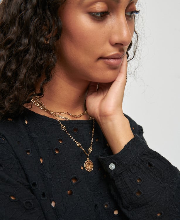 blouse maternité broderie anglaise coton noir amy