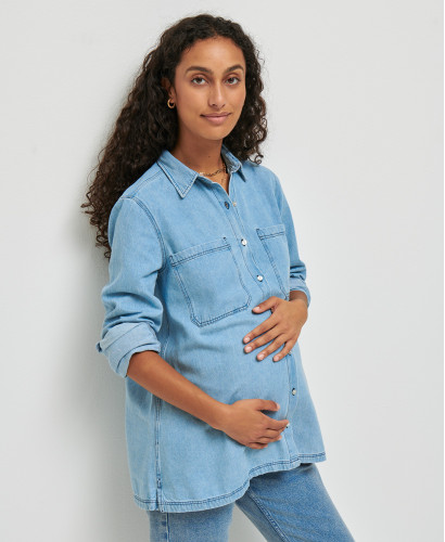 June Denim Pregnancy Shirt