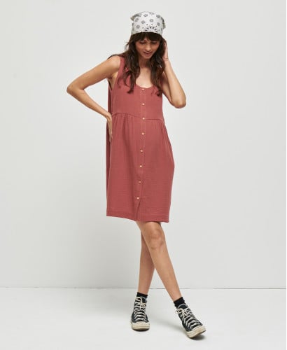 robe grossesse lange bio brique lana