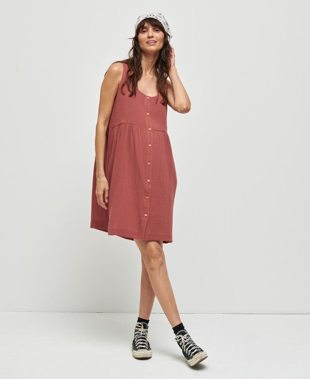 robe grossesse lange bio brique lana