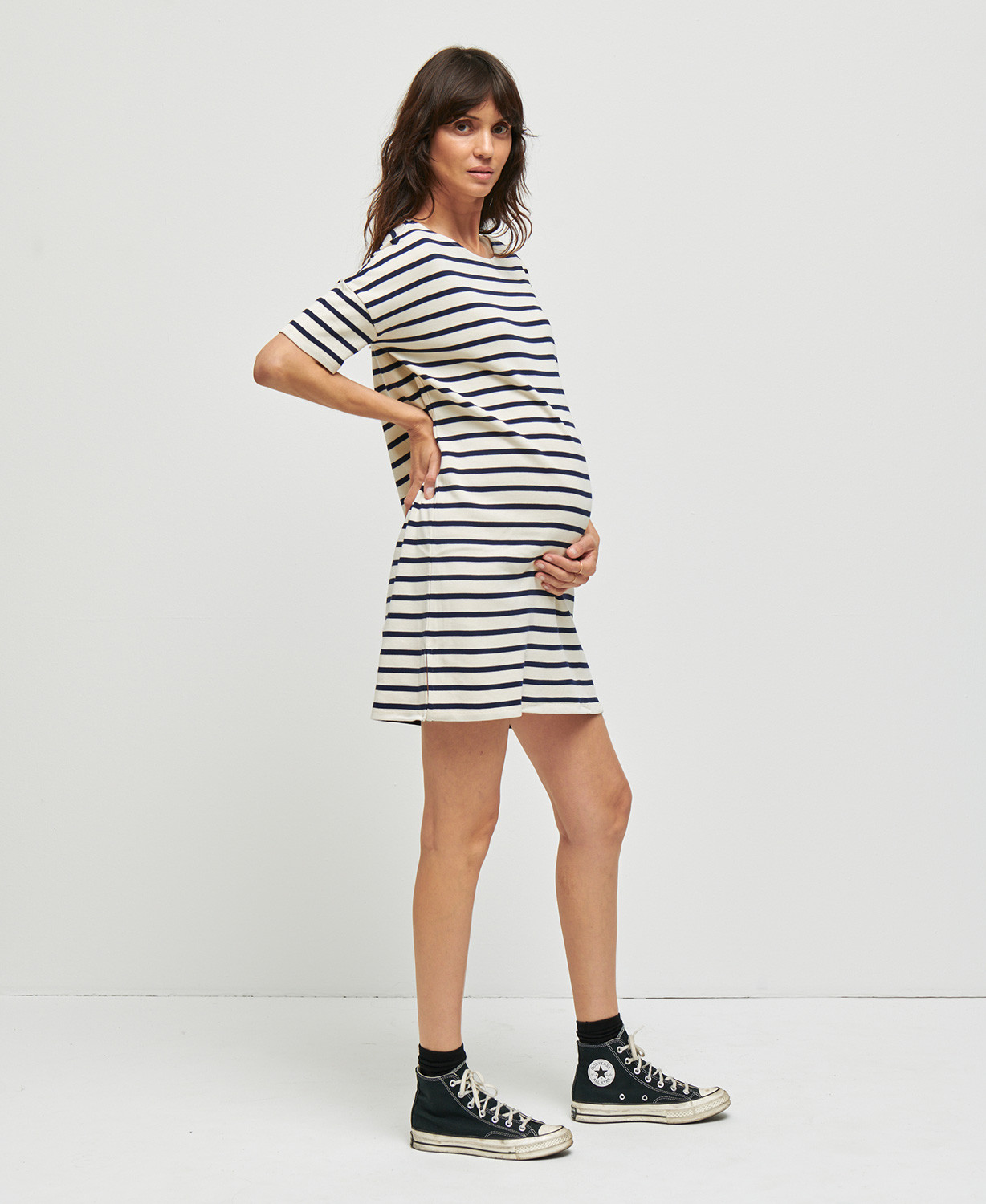Paz Cotton Striped Pregnancy Dress