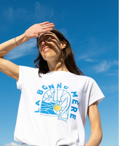 T-Shirt „La Bonne Mere“ aus Bio-Baumwolle Weiß