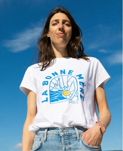 T-Shirt „La Bonne Mere“ aus Bio-Baumwolle Weiß