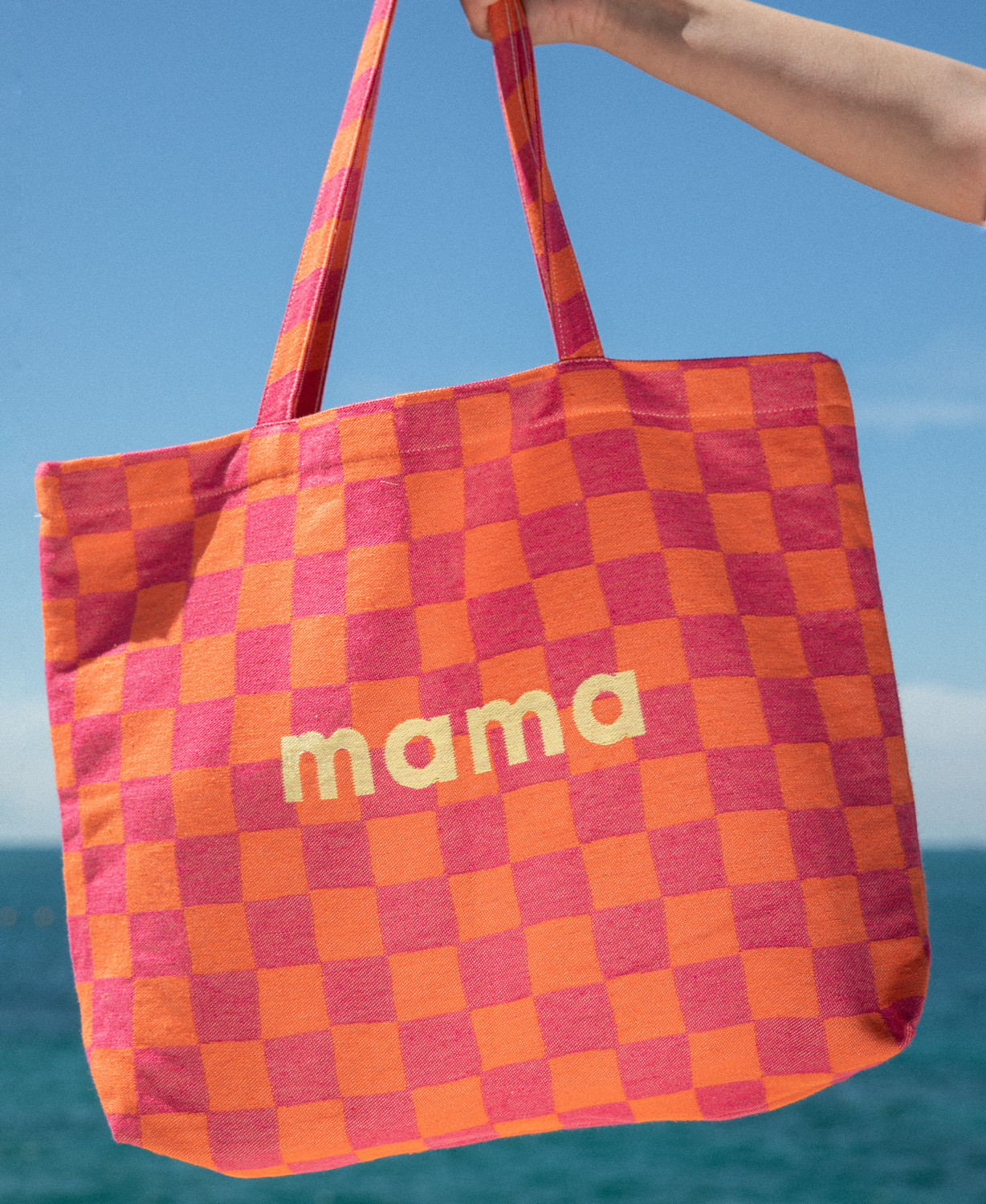 Checkered mama shopping bag