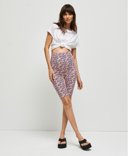 Biker Short Grossesse Liberty Ecru Coton Bio