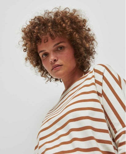 Marinière Grossesse Coton Camel