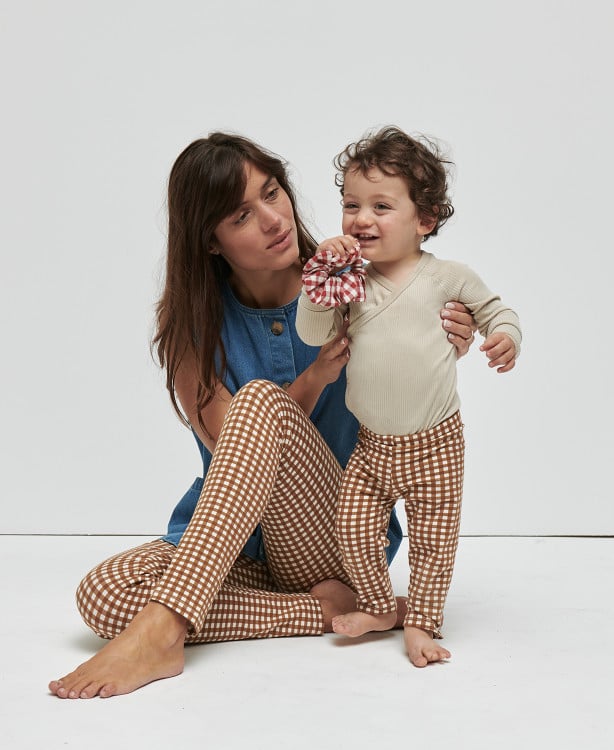 Duo leggings vichy camel...