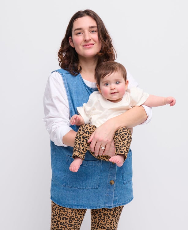 Leggings Kinder Kamel Leopardenmuster Bio-Baumwolle