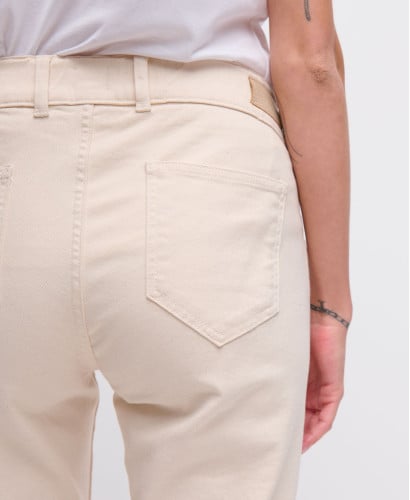 Ecru Straight Pregnancy Jeans
